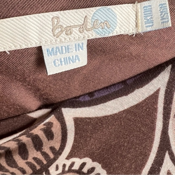 Boden Women’s Brown Boho Floral V-neck Knee Length Tencel Dress, Size 6 - Picture 6 of 11